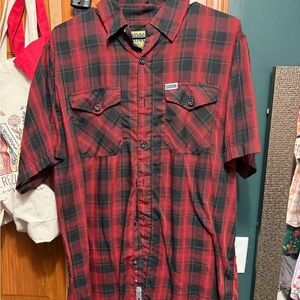 DIXXON Red and Black Plaid Men's Shirt